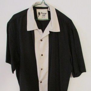 Men's Vintage Look 100% Silk Shirt